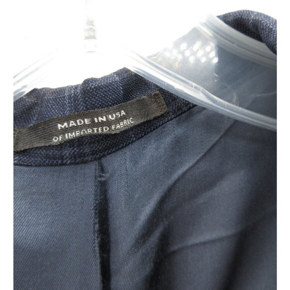 VINTAGE Hart Schaffner Marx Sport Coat 41 Long Blazer Wool Plaid USA * - Picture 10 of 16